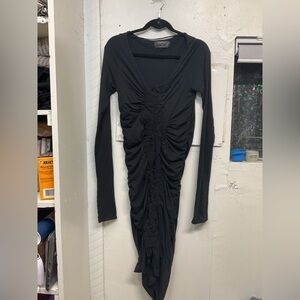 All Saints Trellis black long sleeve bodycon dress size Medium Large